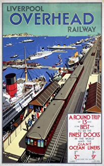 Liverpool Overhead Railway poster, 1923-1950 Liverpool Overhead Railway poster, 1923-1950