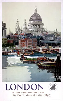 London, GWR poster, 1940s London, GWR poster, 1940s
