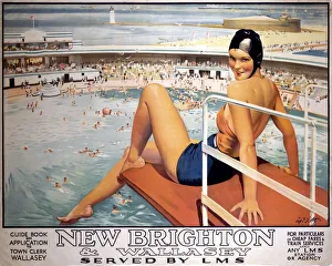 New Brighton and Wallasey, LMS poster, 1923-1947 New Brighton and Wallasey, LMS poster, 1923-1947