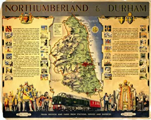 Images Dated 23rd June 2003: Northumberland and Durham, BR poster, c 1950