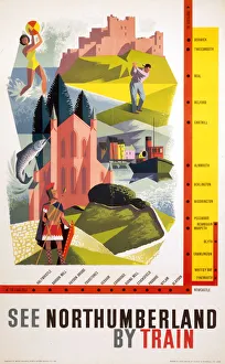 See Northumberland by Train, BR (NER) poster, 1962 See Northumberland by Train, BR (NER) poster, 1962