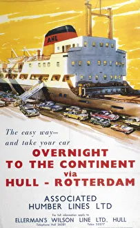 Overnight to the Continent, BR poster, 1961 Overnight to the Continent, BR poster, 1961