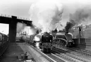 Edinburgh Prints: Aberdonian Steam Locomotive Print, Kings Cross Station, London 1958