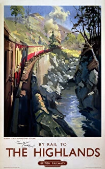 Trains Collection: By Rail to The Highlands, BR(ScR) poster, c 1950s