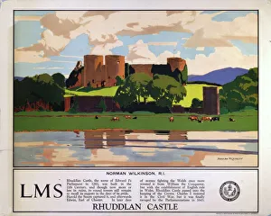 Rhuddlan Castle, LMS poster, 1929 Rhuddlan Castle, LMS poster, 1929
