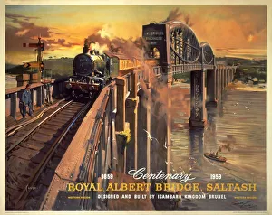 The Royal Albert Bridge, Saltash, BR (WR) poster, 1958 The Royal Albert Bridge, Saltash, BR (WR) poster, 1958