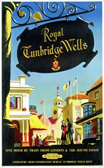 Royal Tunbridge Wells, BR poster, 1957 Royal Tunbridge Wells, BR poster, 1957