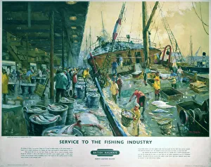 Service to the Fishing Industry, BR poster, c 1960 Service to the Fishing Industry, BR poster, c 1960
