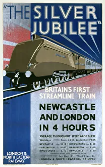 The Silver Jubilee, Britains First Streamline Train, LNER poster, 1935 The Silver Jubilee, Britains First Streamline Train, LNER poster, 1935