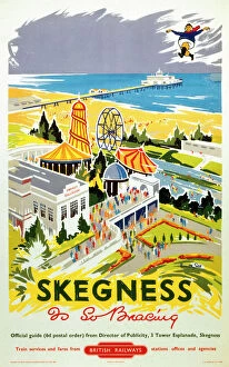 Images Dated 29th July 2003: Skegness is So Bracing, BR (ER) poster, 1956
