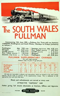 The South Wales Pullman, BR poster, 1955 The South Wales Pullman, BR poster, 1955