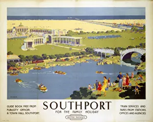 Southport for the Family Holiday, BR (LMR) poster, c 1950s Southport for the Family Holiday, BR (LMR) poster, c 1950s