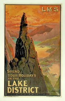 Images Dated 28th March 2003: Spend your Holidays in the Lake District, LMS poster, 1923-1947