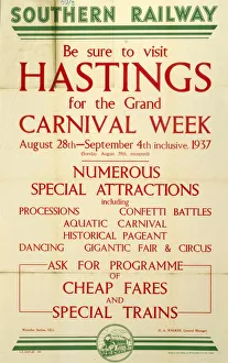 Be Sure to Visit Hastings, SR poster, 1937 Be Sure to Visit Hastings, SR poster, 1937