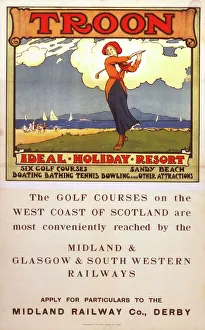 Troon - Ideal Holiday Resort, MR/G&SWR poster, c 1920 Troon - Ideal Holiday Resort, MR/G&SWR poster, c 1920