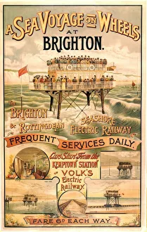 Volks Brighton & Rottingdean Seashore Electric Railway, poster Volks Brighton & Rottingdean Seashore Electric Railway, poster