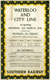 Waterloo & City Line, SR poster, 1941 Waterloo & City Line, SR poster, 1941