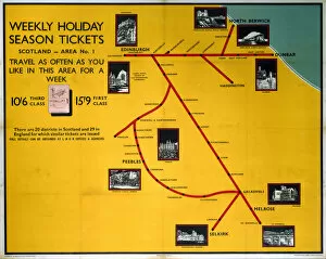 Images Dated 30th June 2003: Weekly Holiday Season Tickets - Scotland, LNER poster, 1923-1947