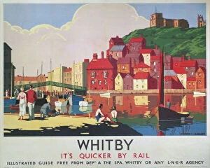 Images Dated 19th February 2003: Whitby: Its Quicker By Rail, LNER poster, 1930s