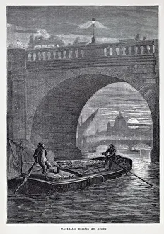 19th century illustration of the Waterloo bridge 19th century illustration of the Waterloo bridge