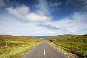 The A836 at Achnabourin, Sutherland, Scotland, Great Britain, Europe The A836 at Achnabourin, Sutherland, Scotland, Great Britain, Europe