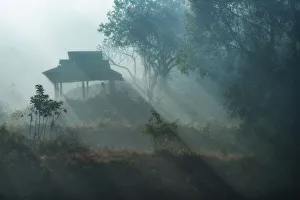 The abandoned pavilion in Mrauk U, Rakhine State The abandoned pavilion in Mrauk U, Rakhine State