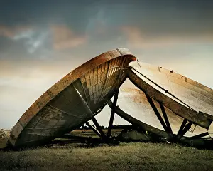 Abandoned Stenigot Radar Dishes Print, Lincolnshire
