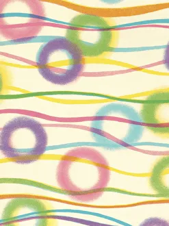 Abstract Pattern of Circles and Wavy Lines Abstract Pattern of Circles and Wavy Lines