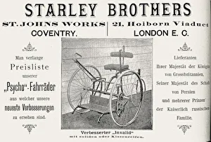 Ad for Starley Brothers Psycho-Bicycles, England Ad for Starley Brothers Psycho-Bicycles, England