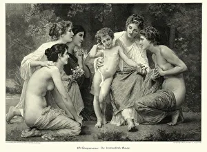 The admired cupid after William-Adolphe Bouguereau The admired cupid after William-Adolphe Bouguereau