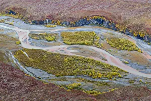Aerial view of Ivishak River in Arctic National Wildlife Refuge, Alaska, USA Aerial view of Ivishak River in Arctic National Wildlife Refuge, Alaska, USA