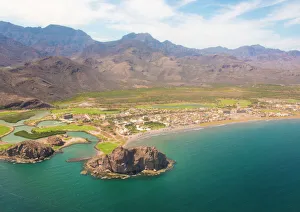 Aerial view of Loreto Bay, Nopolo Rock, Sierra de la Giganta, Baja California Sur, Mexico Aerial view of Loreto Bay, Nopolo Rock, Sierra de la Giganta, Baja California Sur, Mexico