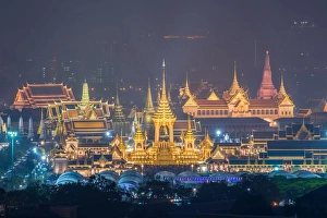 Aerial View of Thailand Grand palace and Wat Phra Kaew famous place with Wat Arun Temple Aerial View of Thailand Grand palace and Wat Phra Kaew famous place with Wat Arun Temple
