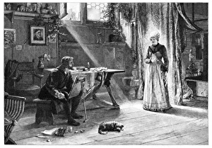 Albrecht DAOErer painting his wife 15th century Albrecht DAOErer painting his wife 15th century