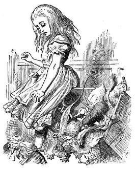 Alice with animals - Alice in Wonderland 1897 Alice with animals - Alice in Wonderland 1897