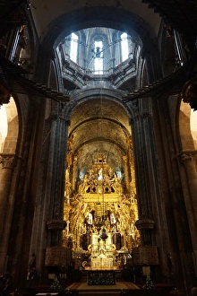 Altar & Nave Cathedral Santiago de Compostela, Spain Altar & Nave Cathedral Santiago de Compostela, Spain