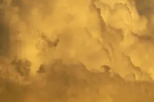 Atmospheric Cloud Formations Prints: Altocumulus clouds in the evening sky