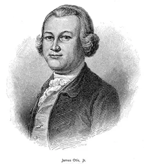 American lawyer James Otis Jr. engraving 1895 American lawyer James Otis Jr. engraving 1895
