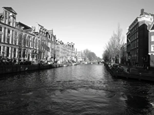 Amsterdam Herengracht Canal Black & White, Holland Amsterdam Herengracht Canal Black & White, Holland