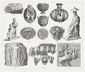 Ancient archaeological artefacts, published in 1880 Ancient archaeological artefacts, published in 1880