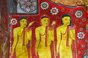 Ancient frescoes on Buddhism at Selawa Cave Temple Ancient frescoes on Buddhism at Selawa Cave Temple
