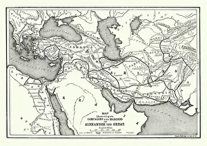 Maps/antique maps/ancient history map alexander great campaigns Maps/antique maps/ancient history map alexander great campaigns