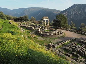 Ancient Temple of Athena Pronea, Delphi, Greece Ancient Temple of Athena Pronea, Delphi, Greece