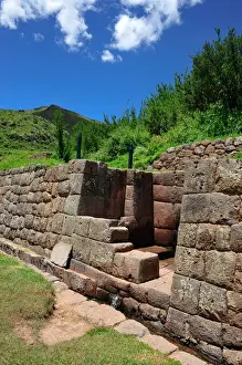 Peru Landscape Photography Prints: Part of ancient wall in Peru