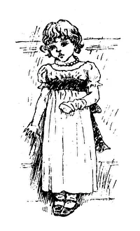 Antique children spelling book illustrations: Sad Antique children spelling book illustrations: Sad
