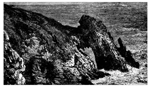 Antique engraving illustration: London Bridge, Torquay Antique engraving illustration: London Bridge, Torquay