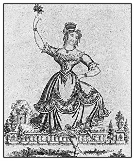 Antique illustration: J W Collier as Columbine Antique illustration: J W Collier as Columbine