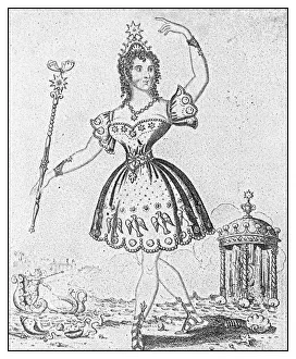 Antique illustration: Miss P Horton as Water Nymph Antique illustration: Miss P Horton as Water Nymph