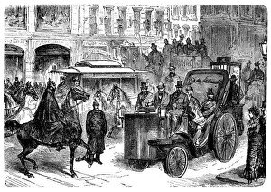 Antique illustration of steam and gas vehicles Antique illustration of steam and gas vehicles