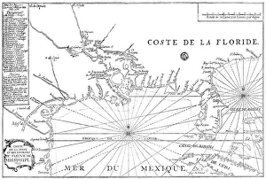 Antique Map of the Mississippi River Delta by Pierre Le Moyne daIberville - 17th Antique Map of the Mississippi River Delta by Pierre Le Moyne daIberville - 17th